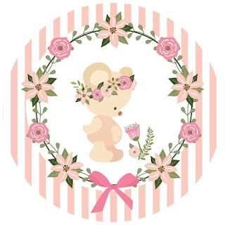 Bear Girl with Flowers Crown Free Printable Mini Kit. 