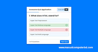 Create a Quiz App with Timer using HTML CSS & JavaScript