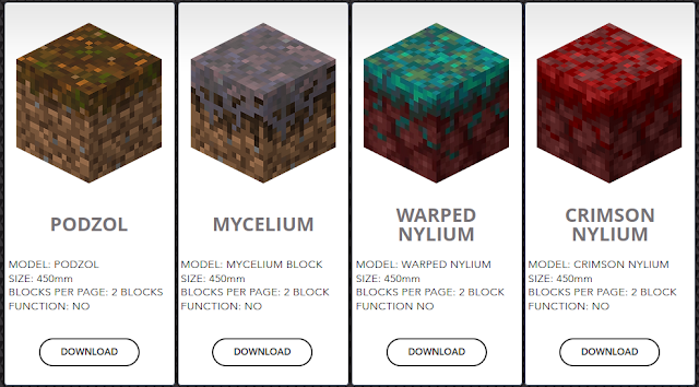 MINECRAFT BLOCKS PAPERCRAFT