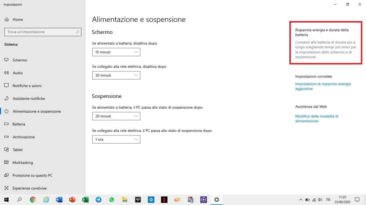 5 trucchi per risparmiare batteria su Windows 10