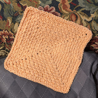 Moss Stitch Turned Rounds Square Dishcloth