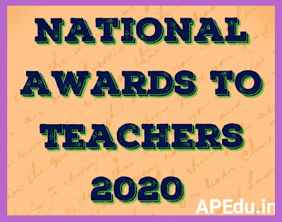 National Awards to Teachers 2020 Instruction Manual for online self nomination.