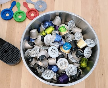 Hoe kan ik gebruikte aluminium koffiecapsules recyclen (zonder naar de Nespresso Store te gaan)? 