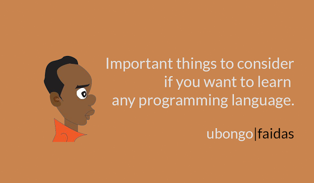 Important things to consider if you want to learn any programming language.