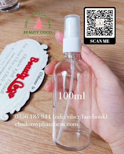 Chai thủy tinh phun sương 100ml