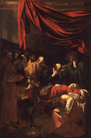 Death of the Virgin (circa 1606) by Michelangelo Merisi da Caravaggio, created in the household of Colonna Family