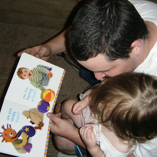 Daddy reads to Sasha