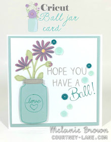 Cricut Ball Jar card