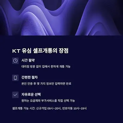 kt-유심-셀프개통-장점