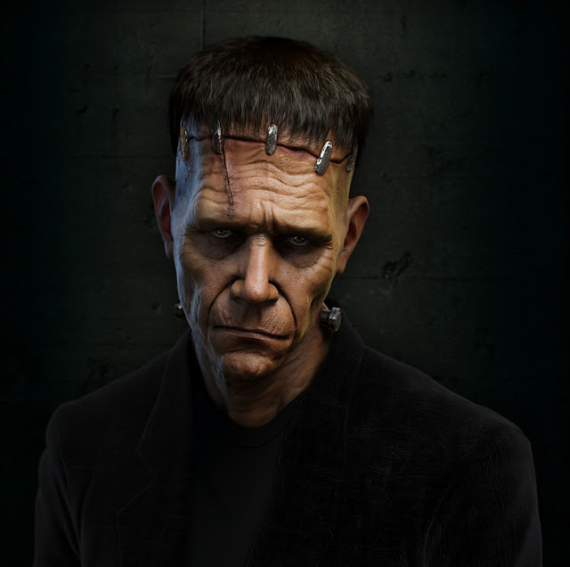 Olivier Ponsonnet,Frankenstein,digital art