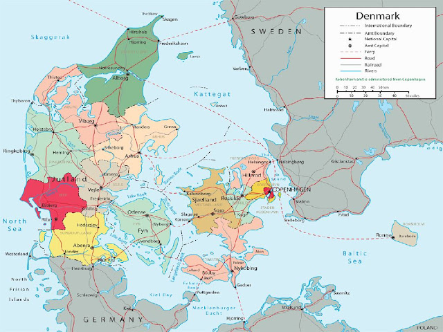 Denmark Map In Europe