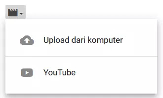 Icon Menambahkan Video di Blogger