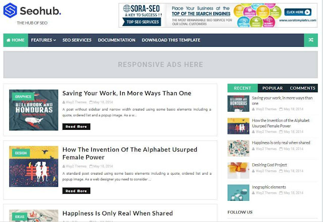 seo fast loading Blogger Template
