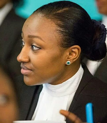 President Buhari's daughter Halima Buhari also removed her hijab during her call to bar ceremony