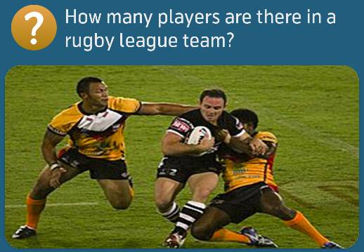 How many players are there in a rugby league team?