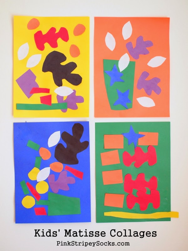 Kids Make Matisse Inspired collages