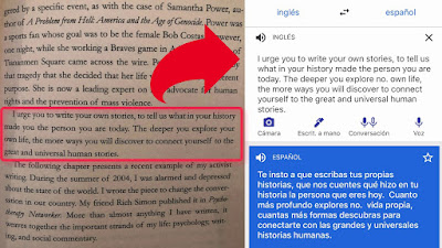 traducción por imagen o fotografía google translate
