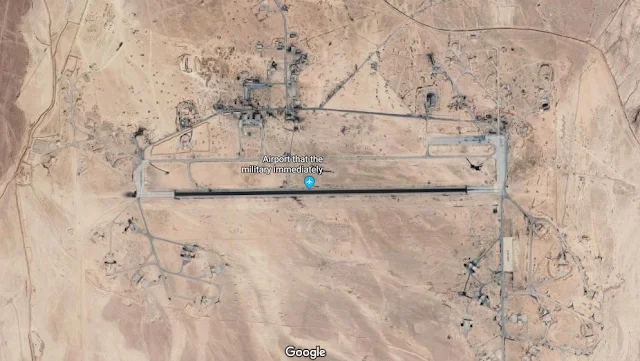 Image Attribute: Tiyas (T-4) Airbase, Syria (GPS Coordinates: 34.5276583, 37.6277322) / Source: Google Maps