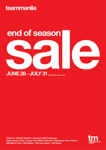 Team Manila End of Season Sale: June 28 - July 31, 2013