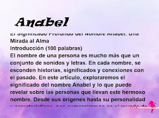 significado del nombre Anabel