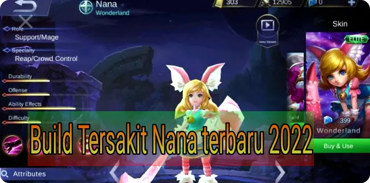 nana mobile legends, build tersakit