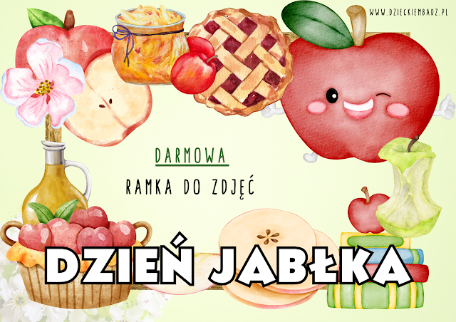 dzień jabłka ramka do druku