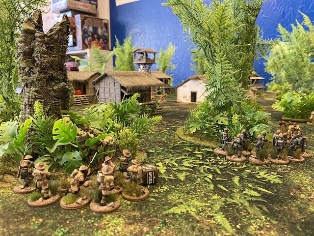 28mm Bolt Action WW2 Wargaming, Empire in  Flames book, Scenario 6.  British Commonwealth forces attack a Japanese HQ in Burma.