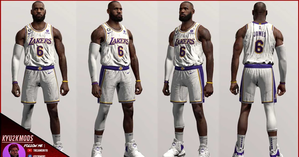 NBA 2K22 LA Lakers 2022-2023 Statement Jersey by Kyu2K - Shuajota: NBA 2K24  Mods, Rosters & Cyberfaces