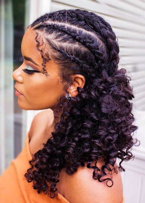 Peinados con trenzas africanas : trenzas de raíz