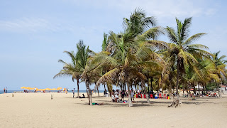 The beach is at the Av. Murtala Mohammed