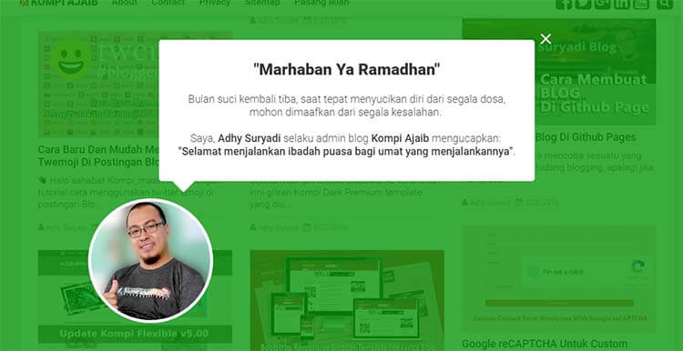 Ucapan Marhaban Ya Ramadhan Dengan CSS Animation