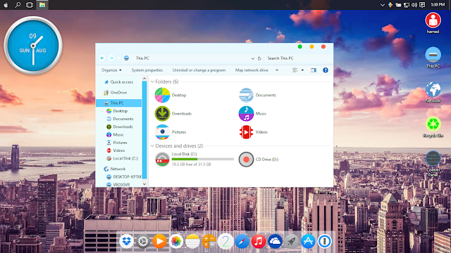 chnage theme windows 10 to mac