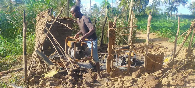 The burnt generators in Langobaya. FILE