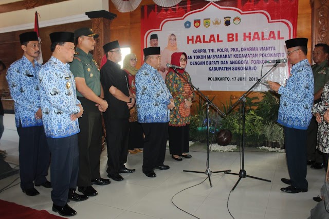 HALAL BIHALAL MUSPIDA SUKOHARJO KE MUSPIKA POLOKARTO 2019