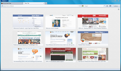 New Tab Fitur Firefox 15 (Aurora)