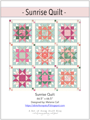 A Bit of Scrap Stuff Blog #ABitofScrapStuff #ABitofScrapStuffPattern #SunriseQuilt #RileyBlakeDesigns #Quilt #NewDawnFabric