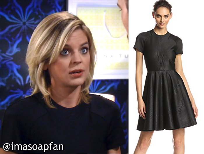 Black Fit and Flare Dress, Maxie Jones, Kirsten Storms, General Hospital, GH