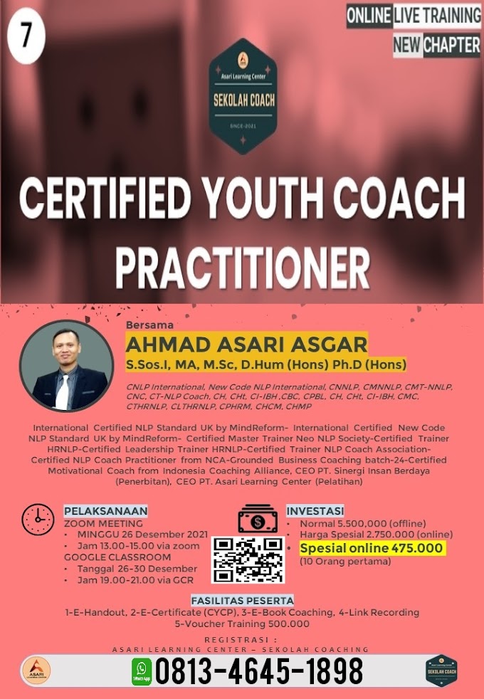 WA.0813-4645-1898 | CERTIFIED YOUTH COACH PRACTITONER