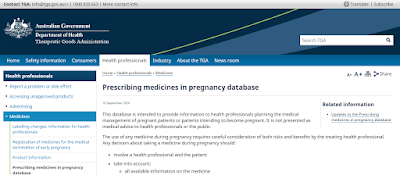 Australian Categories for Prescribing Medicines in Pregnancy