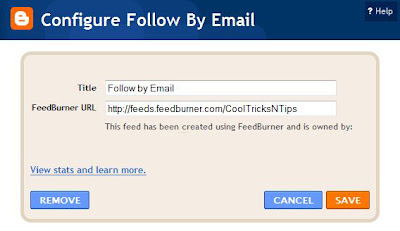 Blogger Subscribe By Email Widget