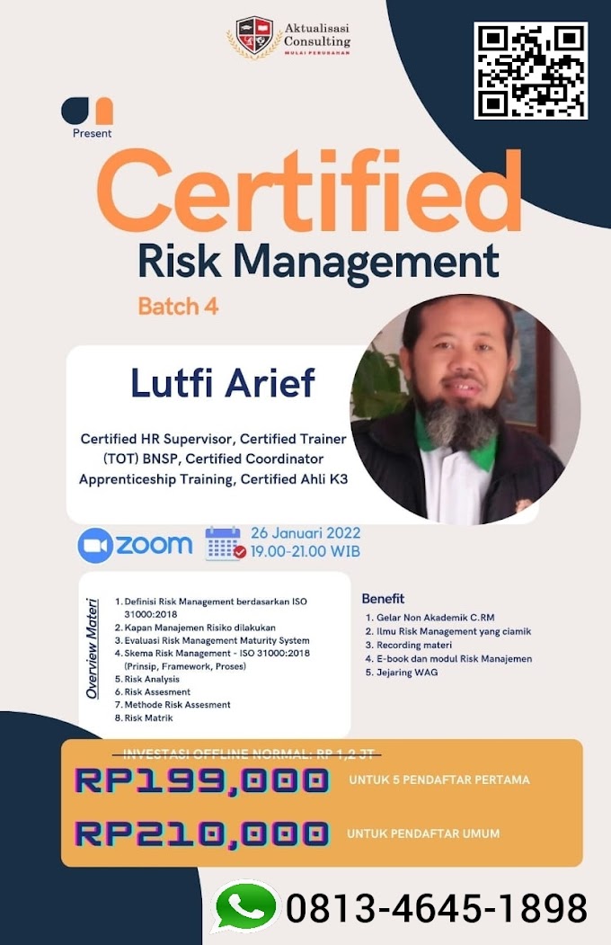 WA.0813-4645-1898 | Certified Risk Manajemen (C.RM) Batch 4