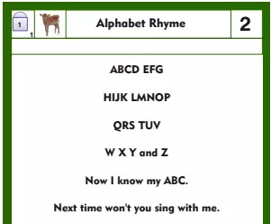 Teaching the Alphabet Sequence: