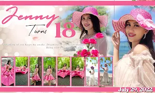 Simple 18th Birthday Tarpaulin layout design