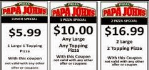 papa johns coupon codes 2018