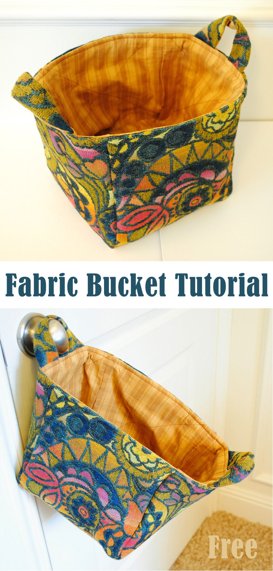 Fabric Bucket Free Tutorial