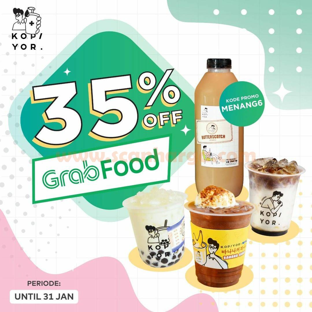 KOPI YOR Promo Spesial GRABFOOD Dapatkan DISKON 35%