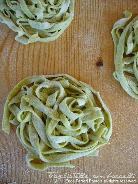 Tagliatelle ai baccelli di piselli