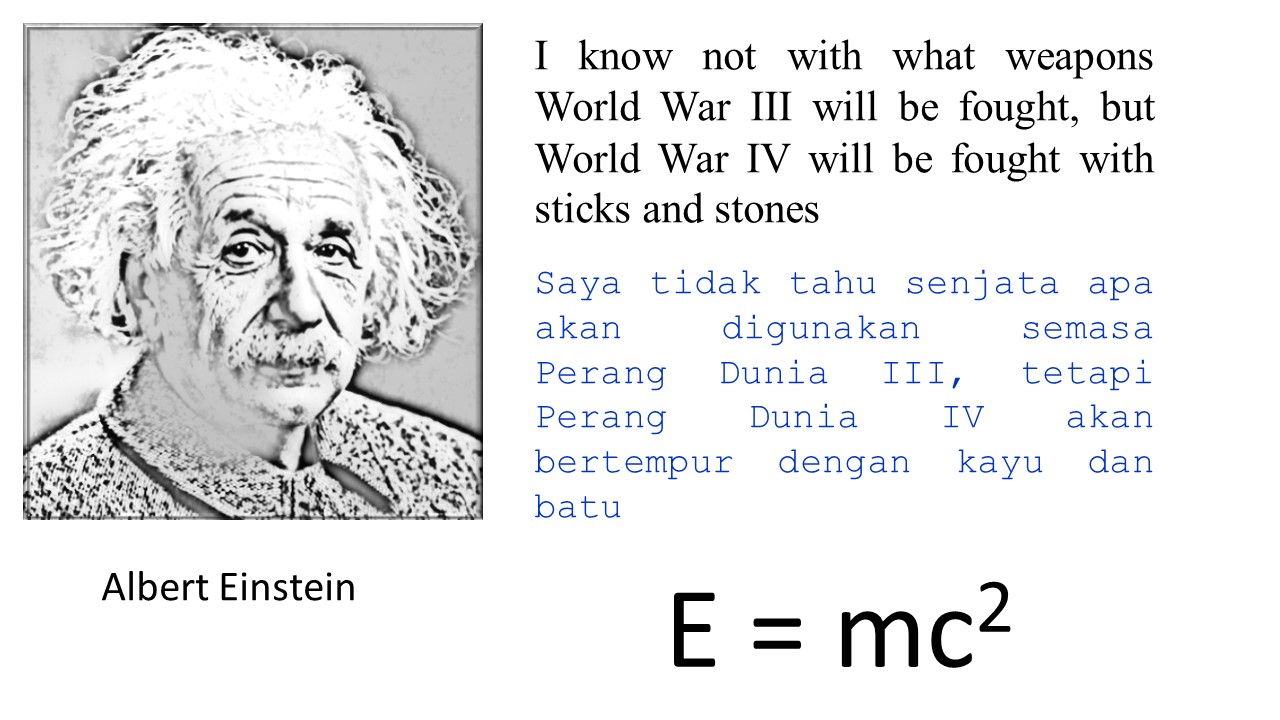 CATITAN SANTAI: PERANG AKHIR ZAMAN MENGGUNAKAN KAYU DAN BATU?