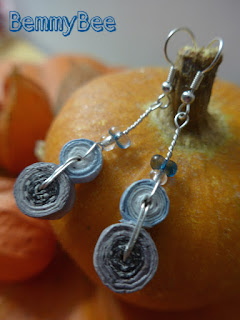 boucles d'oreilles papier