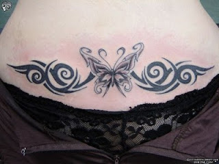 Beautiful Tribal Butterfly Tattoo Design